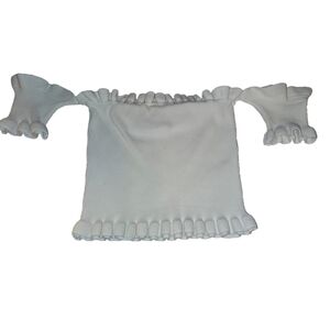 White Ruffled Off-Shoulder Top
